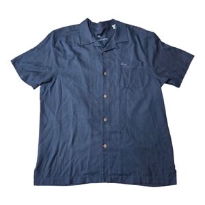 Tommy Bahama, Coastal Breeze, Check IslandZone, Camp Shirt, Men's L, Silk Blend